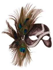 Peacock Heaven Black Facepiece