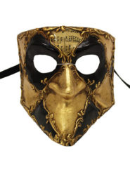 Gold Bauta Masquerade Facepiece
